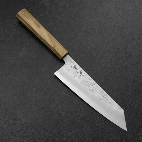 Bunka Silver Steel #3 Nashiji Olive Handle 175mm (6.8”)-[Musashi]-[Japanese-Kitchen-Knives]