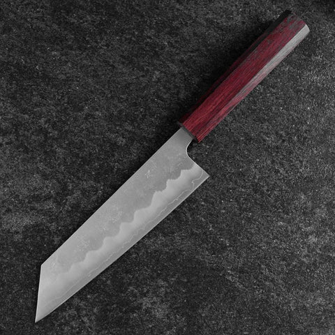 Bunka Silver Steel #3 Nashiji Purple Urushi Handle 170mm (6.7”)-[Musashi]-[Japanese-Kitchen-Knives]