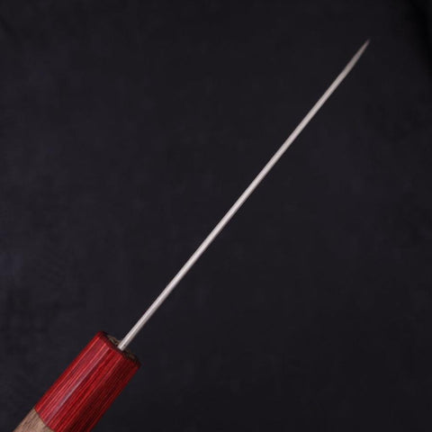 Bunka Silver Steel #3 Nickel Damascus Walnut Red Handle 170mm (6.7”)-[Musashi]-[Japanese-Kitchen-Knives]