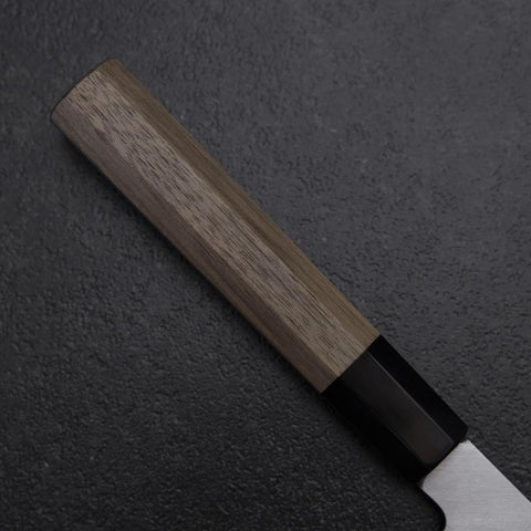 Bunka Silver Steel #3 Polished Buffalo Walnut Handle 155mm (6.1”)-[Musashi]-[Japanese-Kitchen-Knives]