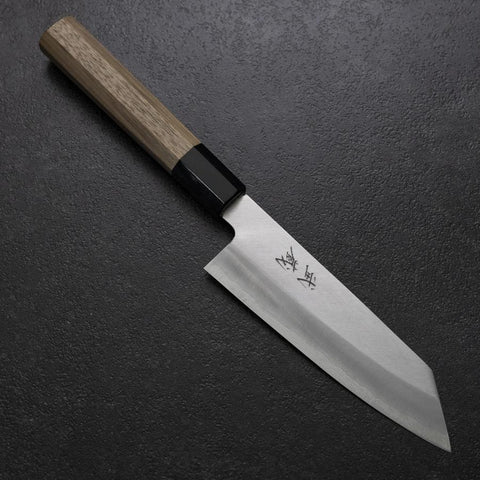 Bunka Silver Steel #3 Polished Buffalo Walnut Handle 155mm (6.1”)-[Musashi]-[Japanese-Kitchen-Knives]