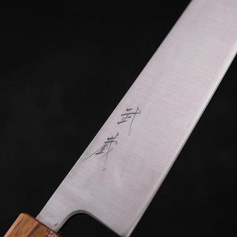 Bunka Silver Steel #3 Polished Oak Handle 170mm (6.7”)-[Musashi]-[Japanese-Kitchen-Knives]