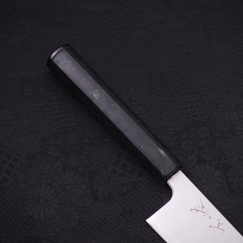 Bunka Silver Steel #3 Polished Ocean Black Handle 170mm (6.7”)-[Musashi]-[Japanese-Kitchen-Knives]
