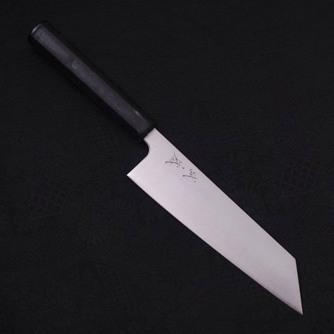 Bunka Silver Steel #3 Polished Ocean Black Handle 170mm (6.7”)-[Musashi]-[Japanese-Kitchen-Knives]