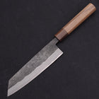 Bunka Stainless Clad Blue Steel #2 Kurouchi Walnut Shitan Handle 180mm (7”)-[Musashi]-[Japanese-Kitchen-Knives]