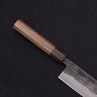 Bunka Stainless Clad Blue Steel #2 Kurouchi Walnut Shitan Handle 180mm (7”)-[Musashi]-[Japanese-Kitchen-Knives]