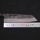 Bunka Stainless Clad Blue Steel #2 Kurouchi Walnut Shitan Handle 180mm (7”)-[Musashi]-[Japanese-Kitchen-Knives]