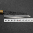 Bunka Stainless Clad Blue Steel #2 Kurouchi Walnut Zelkova Handle 180mm (7”)-[Musashi]-[Japanese-Kitchen-Knives]