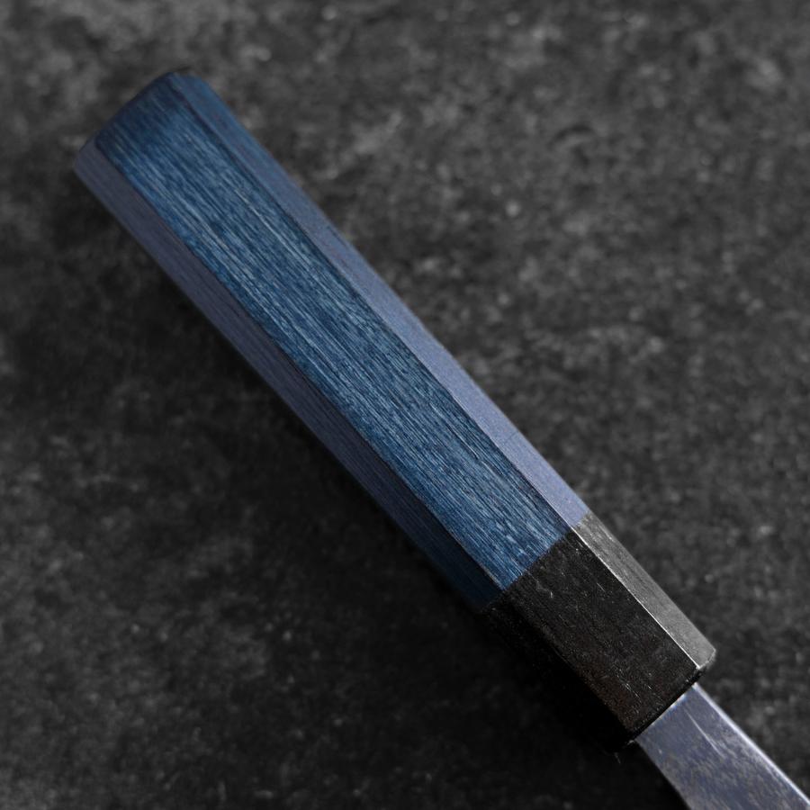 Bunka Stainless Clad Blue Super Kurouchi Blue Urushi Handle 170mm (6.7”)-[Musashi]-[Japanese-Kitchen-Knives]