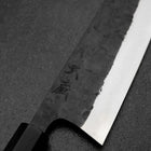 Bunka Stainless Clad White Steel #2 Kurouchi Buffalo Magnolia Handle 170mm (6.7”)-[Musashi]-[Japanese-Kitchen-Knives]