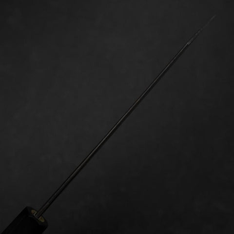 Bunka Stainless Clad White Steel #2 Kurouchi Buffalo Magnolia Handle 170mm (6.7”)-[Musashi]-[Japanese-Kitchen-Knives]