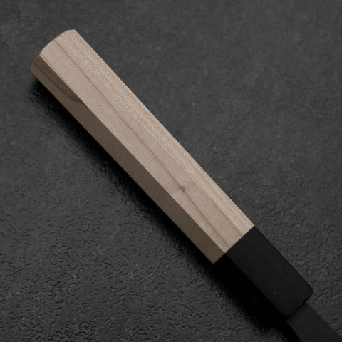Bunka Stainless Clad White Steel #2 Kurouchi Buffalo Magnolia Handle 170mm (6.7”)-[Musashi]-[Japanese-Kitchen-Knives]