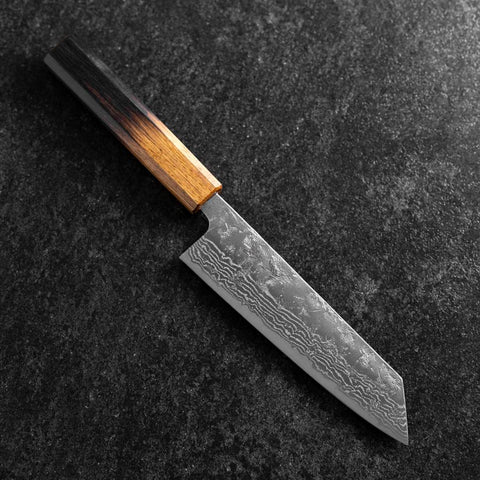 Bunka Sweden Stainless Steel Nashiji Washi Damascus Yaki Urushi Handle 170mm (6.7”)-[Musashi]-[Japanese-Kitchen-Knives]