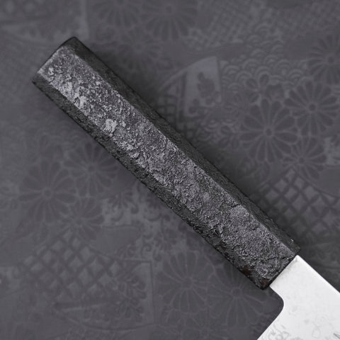Bunka VG-10 Damascus Black Ishime Handle 180mm (7”)-[Musashi]-[Japanese-Kitchen-Knives]