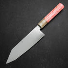 Bunka VG-10 Damascus Buffalo Dark Pink Maple Handle 180mm (7”)-[Musashi]-[Japanese-Kitchen-Knives]