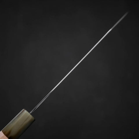 Bunka VG-10 Damascus Buffalo Light Pink Maple Handle 180mm (7”)-[Musashi]-[Japanese-Kitchen-Knives]