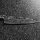 Bunka VG-10 Damascus Green Flower Petal Western Handle 185mm (7.3”) (7.3”)-[Musashi]-[Japanese-Kitchen-Knives]