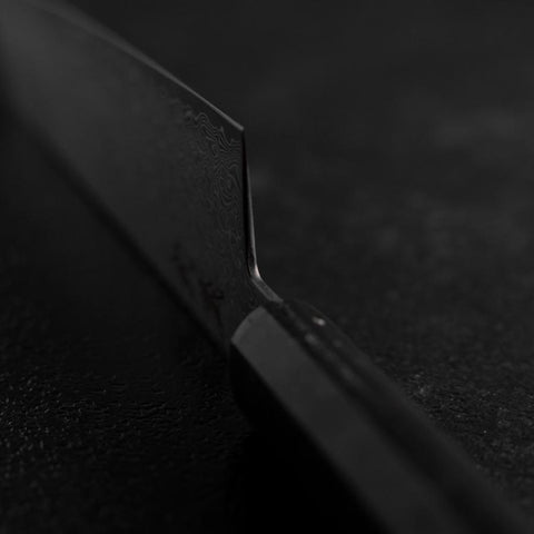 Bunka VG-10 Damascus Ocean Black Handle 165mm (6.5”)-[Musashi]-[Japanese-Kitchen-Knives]