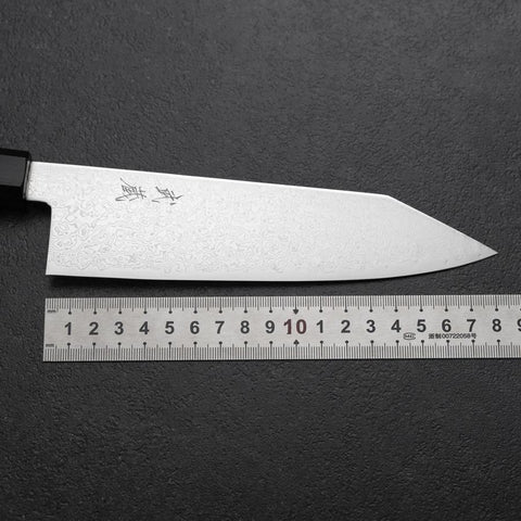 Bunka VG-10 Mirror Damascus Ebony Handle 180mm (7”)-[Musashi]-[Japanese-Kitchen-Knives]