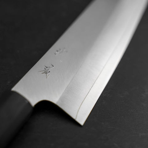 Bunka VG-10 Polished Buffalo Ebony Handle 165mm (6.5”)-[Musashi]-[Japanese-Kitchen-Knives]