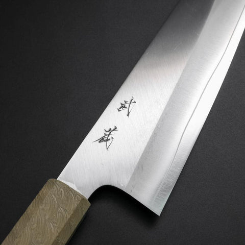Bunka VG-10 Polished White Urushi Handle 165mm (6.5”)-[Musashi]-[Japanese-Kitchen-Knives]