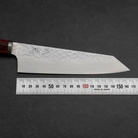 Bunka VG-10 Tsuchime Cherry Red Handle 165mm (6.5”)-[Musashi]-[Japanese-Kitchen-Knives]