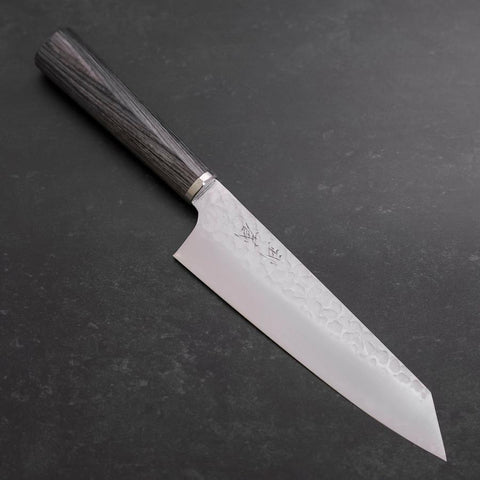 Bunka VG-10 Tsuchime Oval Charcoal Handle 165mm (6.5”)-[Musashi]-[Japanese-Kitchen-Knives]