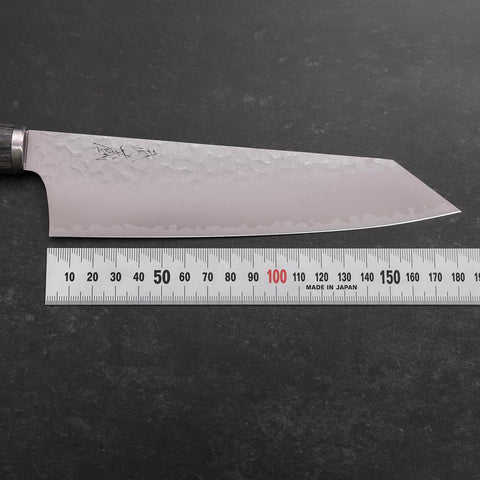 Bunka VG-10 Tsuchime Oval Charcoal Handle 180mm (7”)-[Musashi]-[Japanese-Kitchen-Knives]