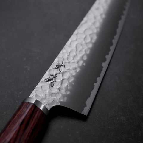 Bunka VG-10 Tsuchime Oval Mahogany Handle 165mm (6.5”)-[Musashi]-[Japanese-Kitchen-Knives]