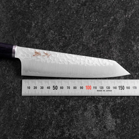 Bunka VG-10 Tsuchime Oval Purple Handle 165mm (6.5”)-[Musashi]-[Japanese-Kitchen-Knives]