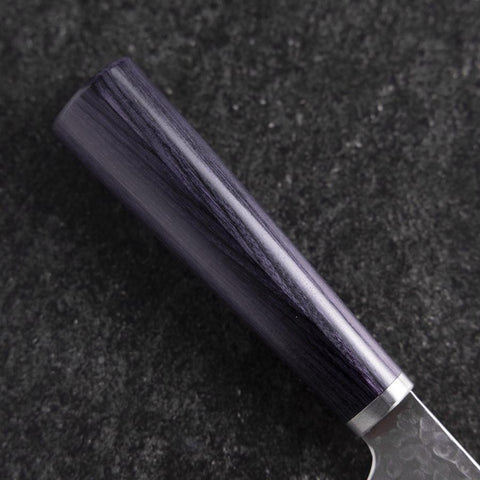 Bunka VG-10 Tsuchime Oval Purple Handle 180mm (7”)-[Musashi]-[Japanese-Kitchen-Knives]