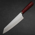 Bunka VG-10 Tsuchime Oval Red Handle 180mm (7”)-[Musashi]-[Japanese-Kitchen-Knives]