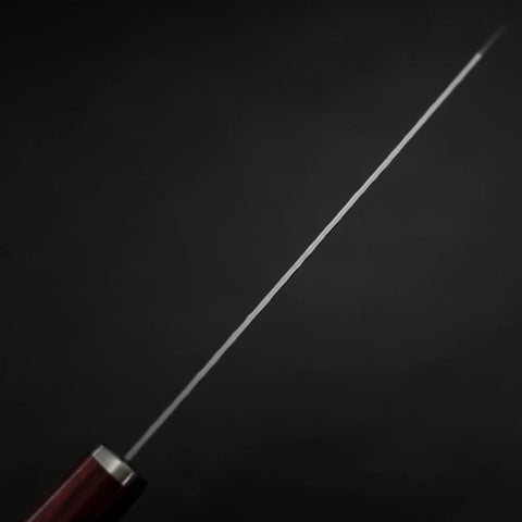 Bunka VG-10 Tsuchime Oval Red Handle 180mm (7”)-[Musashi]-[Japanese-Kitchen-Knives]