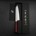 Bunka VG-10 Tsuchime Oval Red Handle 180mm (7”)-[Musashi]-[Japanese-Kitchen-Knives]