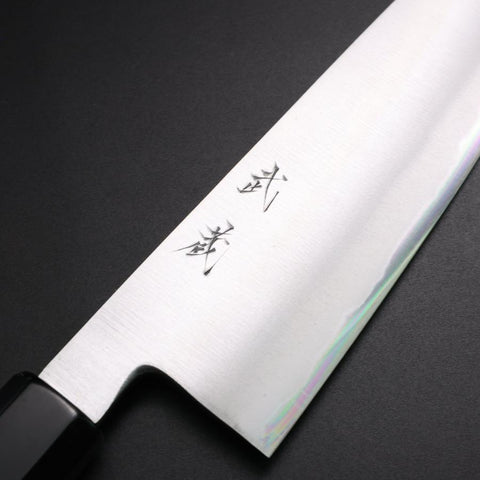 Bunka White Steel #2 Bokashi Buffalo Ebony Handle 165mm (6.5”)-[Musashi]-[Japanese-Kitchen-Knives]