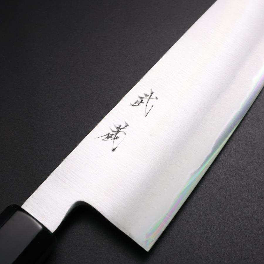Bunka White Steel #2 Bokashi Buffalo Ebony Handle 165mm (6.5”)-[Musashi]-[Japanese-Kitchen-Knives]