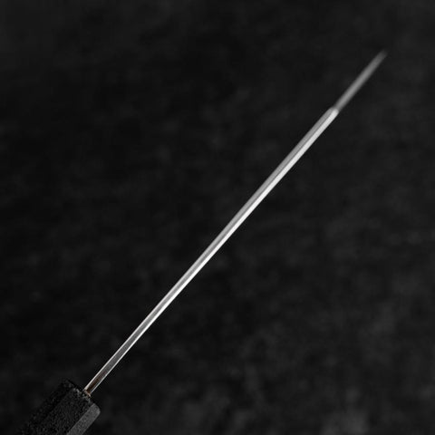 Bunka White Steel #2 Stainless Clad Kurouchi Black Ishime Urushi Handle 180mm (7”)-[Musashi]-[Japanese-Kitchen-Knives]