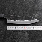Bunka White Steel #2 Stainless Clad Kurouchi Black Ishime Urushi Handle 180mm (7”)-[Musashi]-[Japanese-Kitchen-Knives]