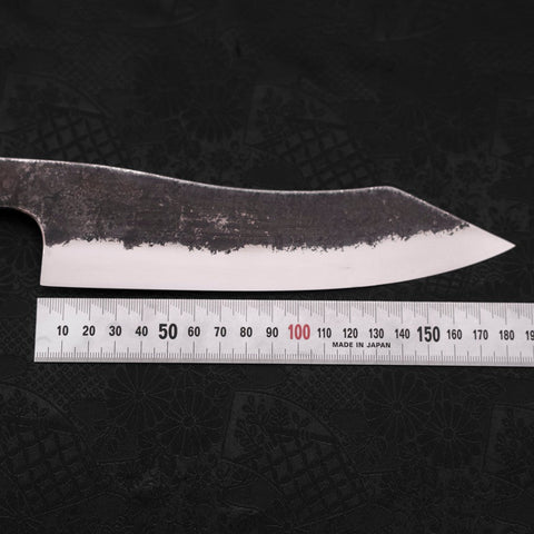 Bunka White Steel #2 Stainless Clad Kurouchi Buffalo Teak Handle 180mm (7”)-[Musashi]-[Japanese-Kitchen-Knives]