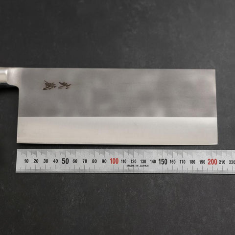 Chinese Cleaver AUS-8 Nashiji Western Stainless Handle 205mm (8.1”)-[Musashi]-[Japanese-Kitchen-Knives]
