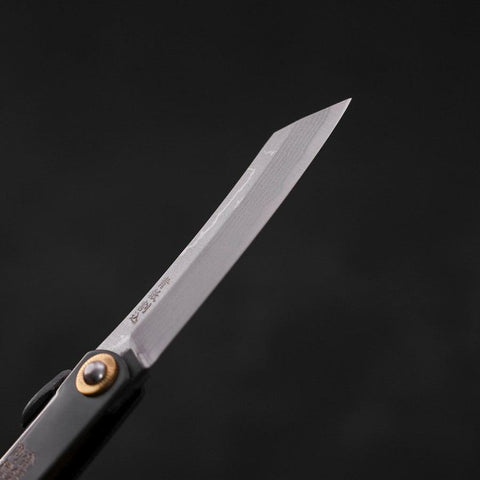 Damascus Black Higonokami Aogami 100mm (3.9”)-[Musashi]-[Japanese-Kitchen-Knives]