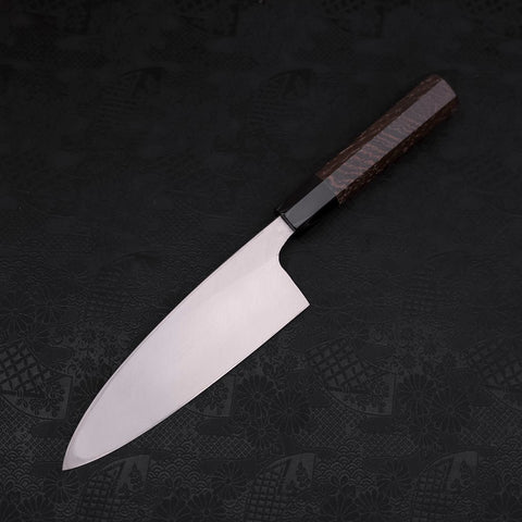 Deba AUS-10 Polished Buffalo Wenge Handle 180mm (7”)-[Musashi]-[Japanese-Kitchen-Knives]