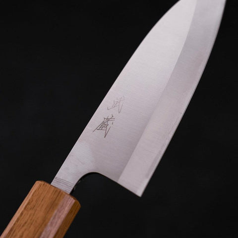 Deba AUS-8 Polished Yaki-Urushi Handle 120mm (4.7”)-[Musashi]-[Japanese-Kitchen-Knives]