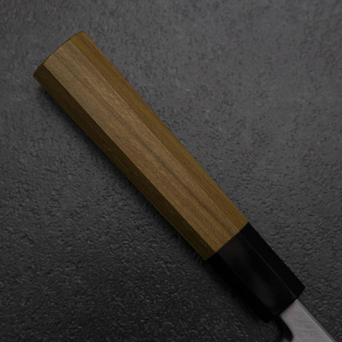 Deba Blue Steel #1 Kasumi Buffalo Teak Handle 135mm (5.3”)-[Musashi]-[Japanese-Kitchen-Knives]