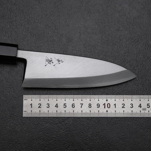 Deba Blue Steel #1 Kasumi Buffalo Teak Handle 135mm (5.3”)-[Musashi]-[Japanese-Kitchen-Knives]