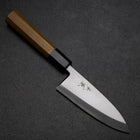 Deba Blue Steel #1 Kasumi Buffalo Teak Handle 135mm (5.3”)-[Musashi]-[Japanese-Kitchen-Knives]