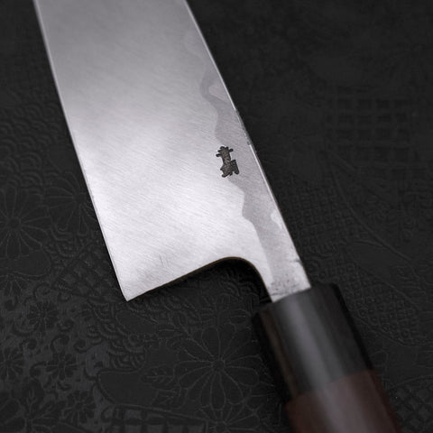 Deba Blue Steel #2 Damascus Shitan Handle 180mm (7”)-[Musashi]-[Japanese-Kitchen-Knives]