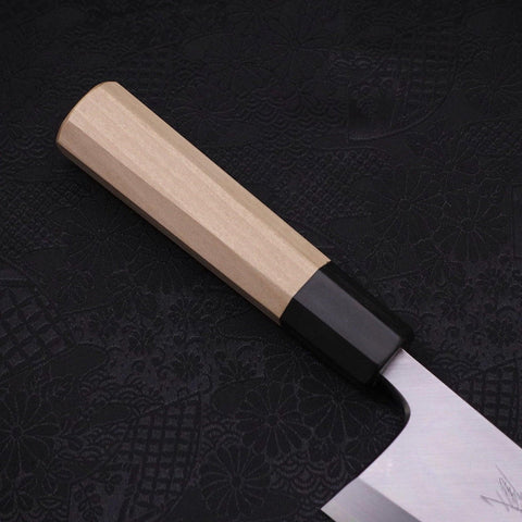 Deba Blue Steel #2 Kasumi Buffalo Magnolia Handle 165mm (6.5”)-[Musashi]-[Japanese-Kitchen-Knives]
