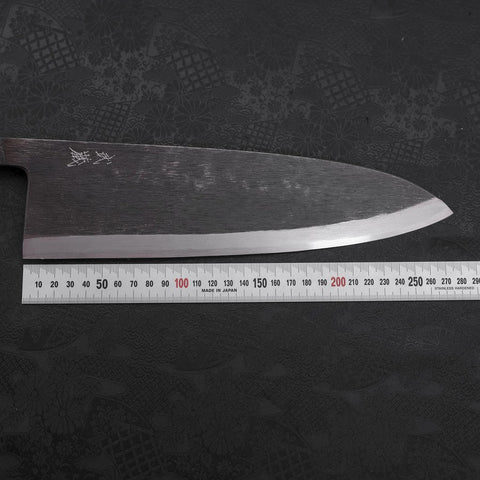 Deba Blue Steel #2 Kurouchi Buffalo Ebony Handle 270mm - Thick (10.6”)-[Musashi]-[Japanese-Kitchen-Knives]