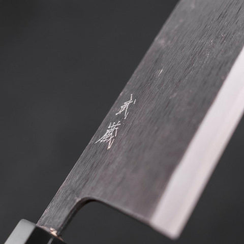 Deba Blue Steel #2 Kurouchi Buffalo Ebony Handle 270mm - Thin (10.6”)-[Musashi]-[Japanese-Kitchen-Knives]